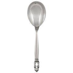 Cucchiaio da portata in argento sterling Georg Jensen Acorn 161