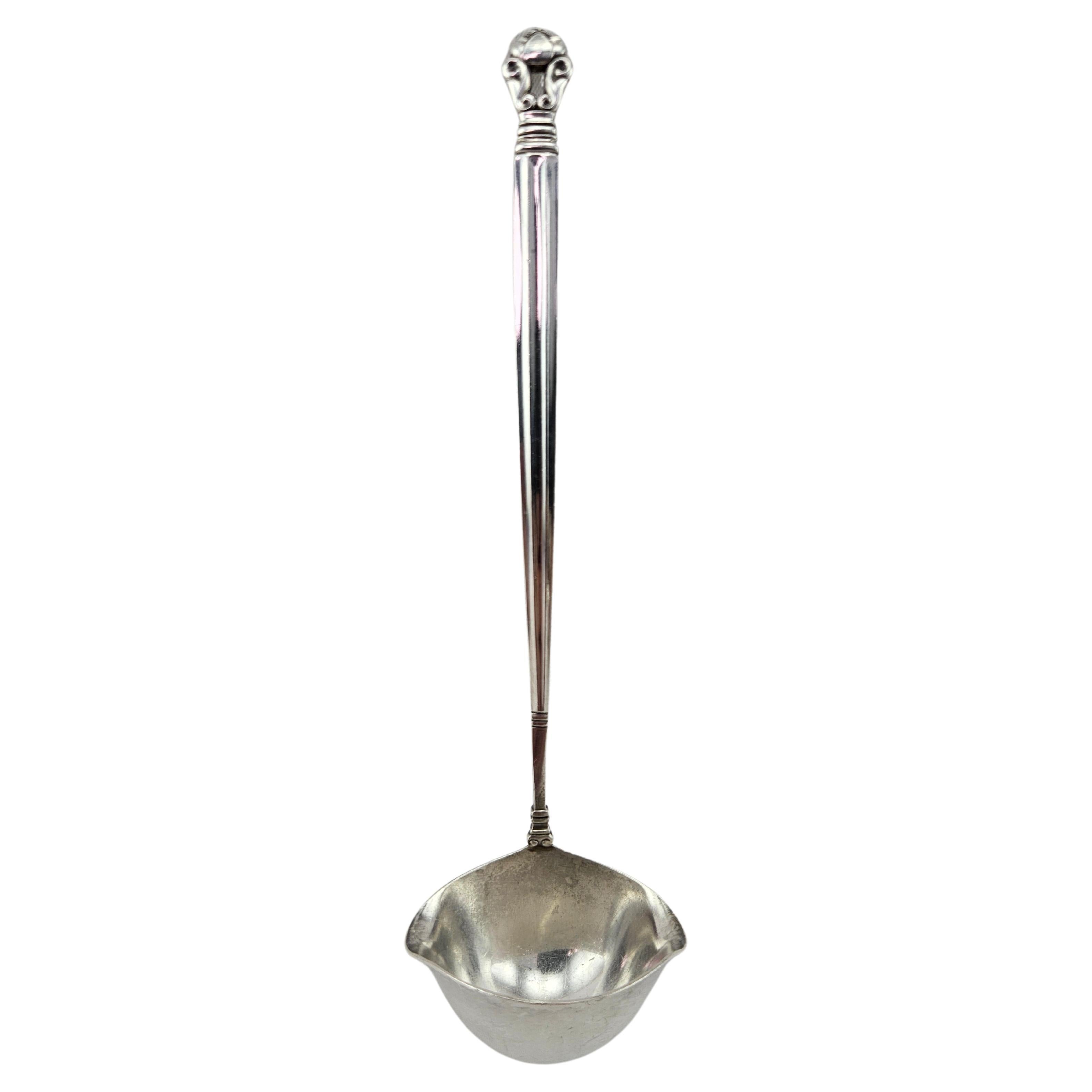 Georg Jensen "Bellota" Cucharón para nata o salsa de plata de ley