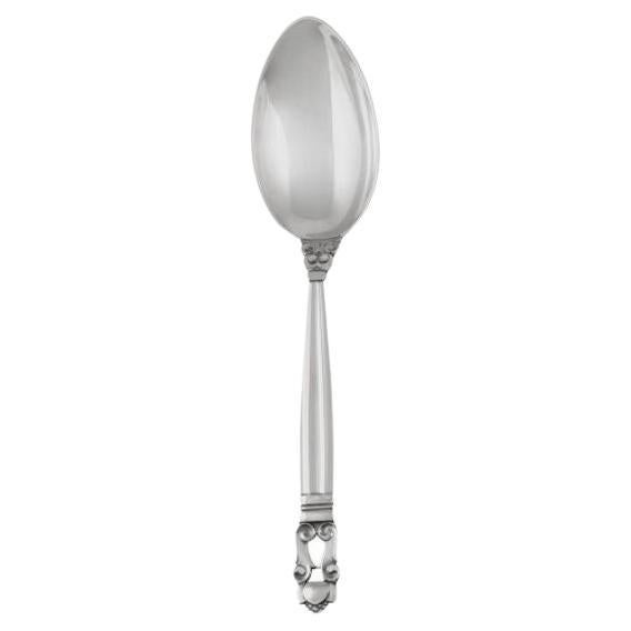 Georg Jensen Acorn Sterling Silver Dessert Spoon 021 For Sale