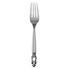 Georg Jensen Bellota Tenedor de plata de ley 012