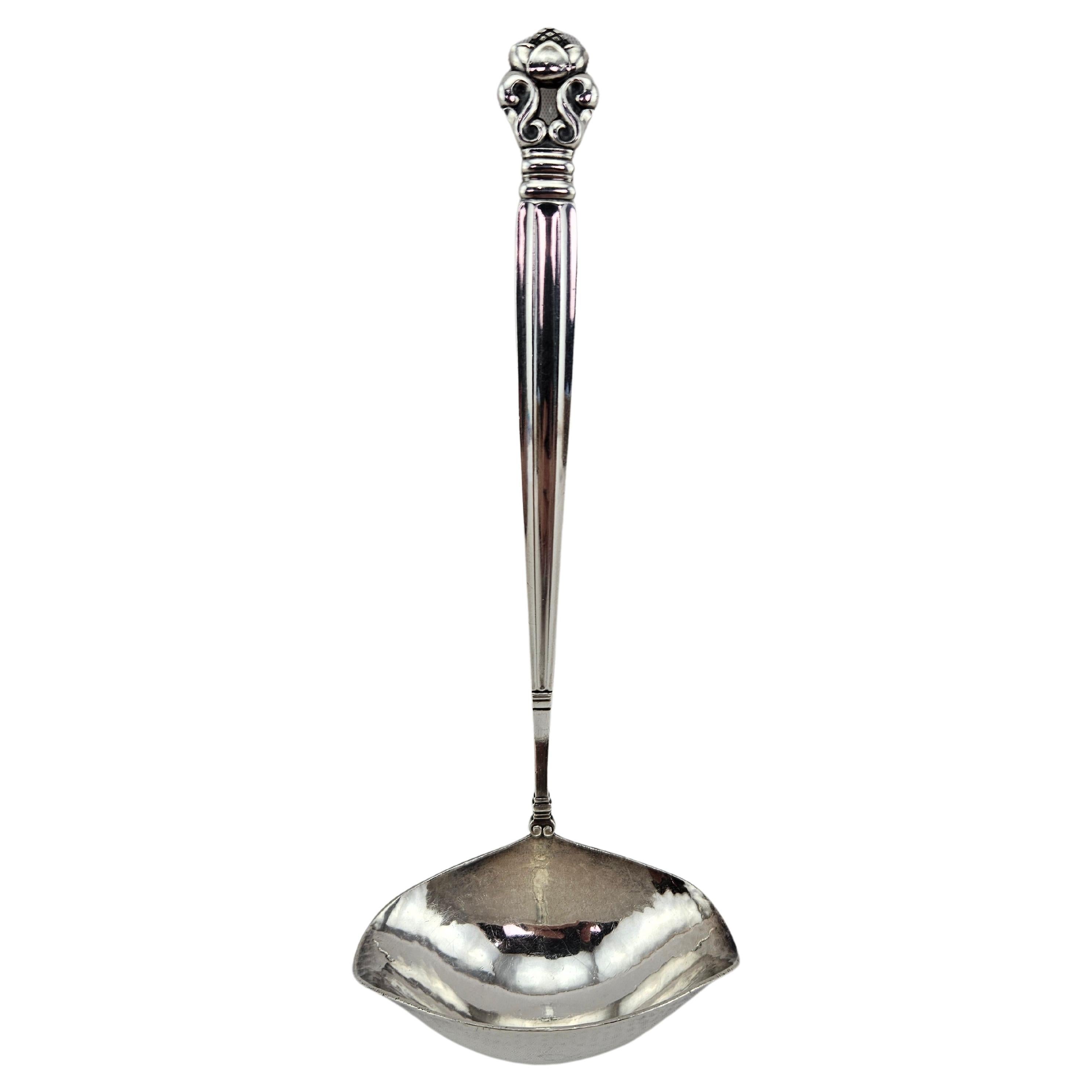 Georg Jensen "Bellota" Cuchara para salsa de plata de ley