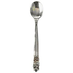 Georg Jensen Acorn Sterling Silver Long Salt Spoon #104