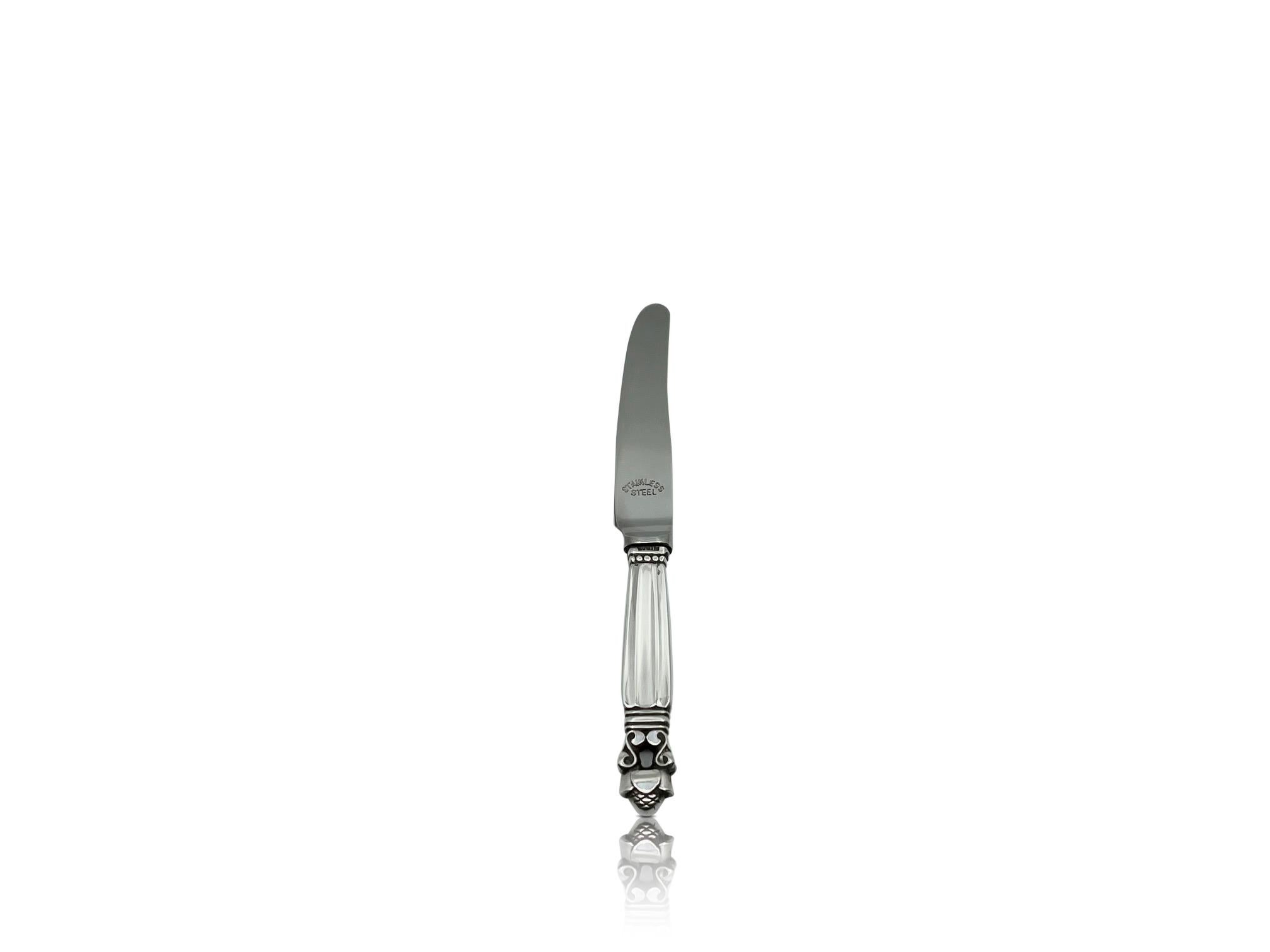 Art Nouveau Georg Jensen Acorn Sterling Silver Pocket Fruit Knife 306 For Sale
