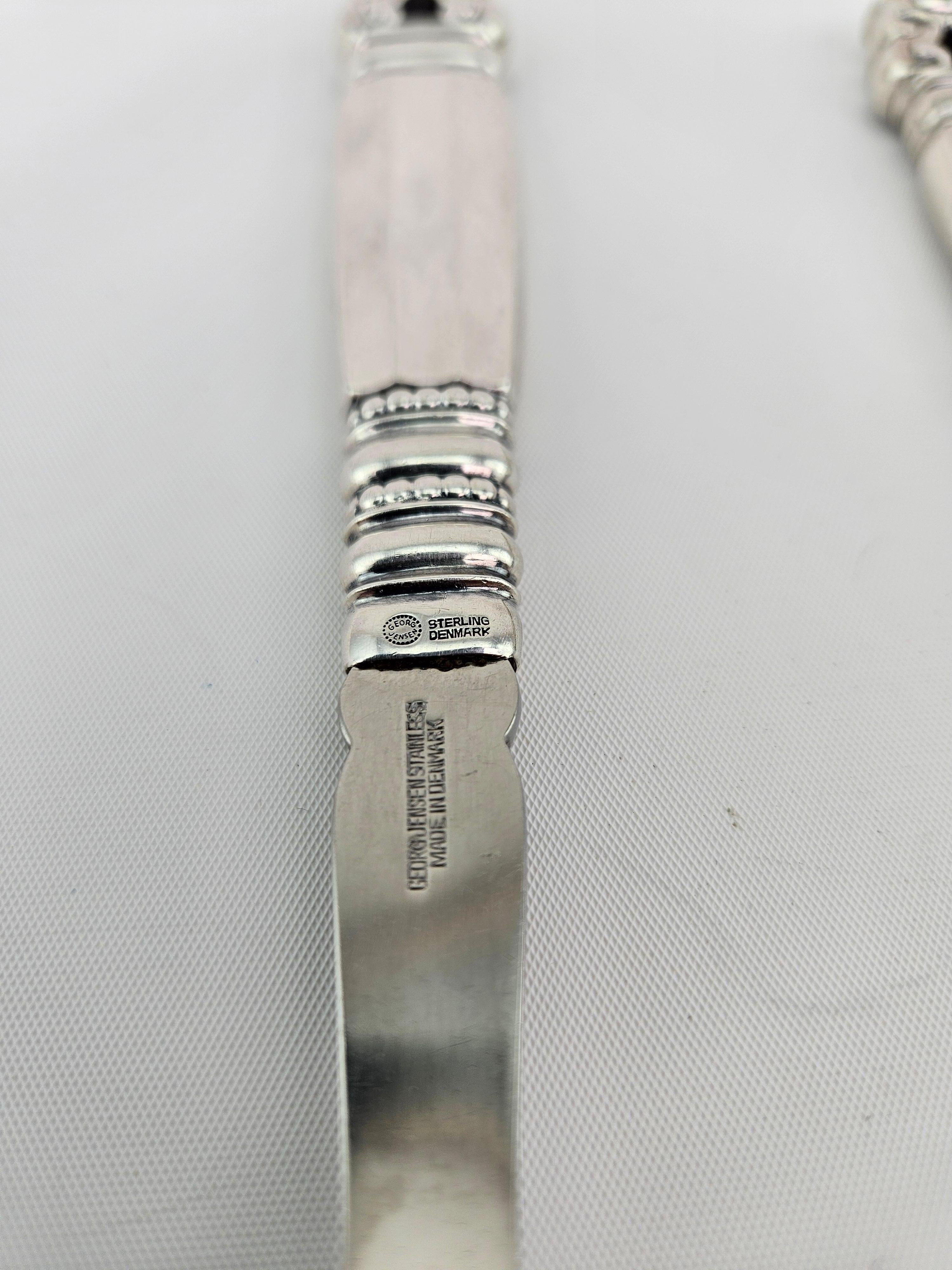 Georg Jensen 'Acorn' Sterling Silver Salad serving set 1