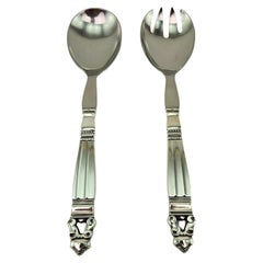 Georg Jensen 'Acorn' Sterling Silver Salad Serving Set