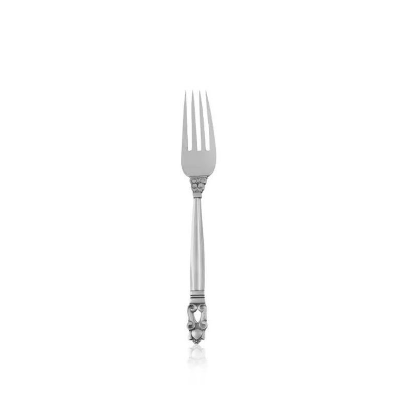 Early 20th Century Georg Jensen Acorn Sterling Silverware Service, 6 settings