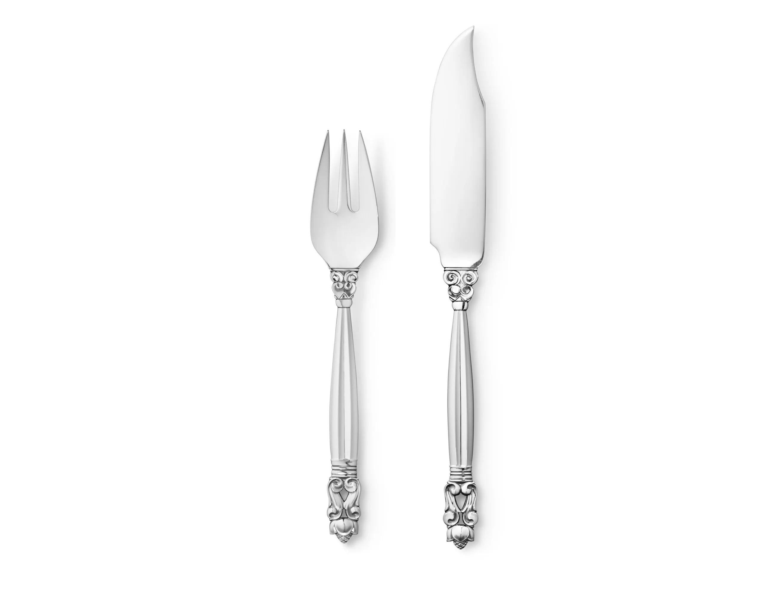 Georg Jensen Bellota Servicio de Cubiertos de Plata de Ley para 12 en venta 9
