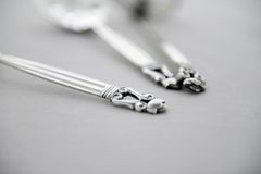 Georg Jensen Acorn Sterling Silverware Service for 12