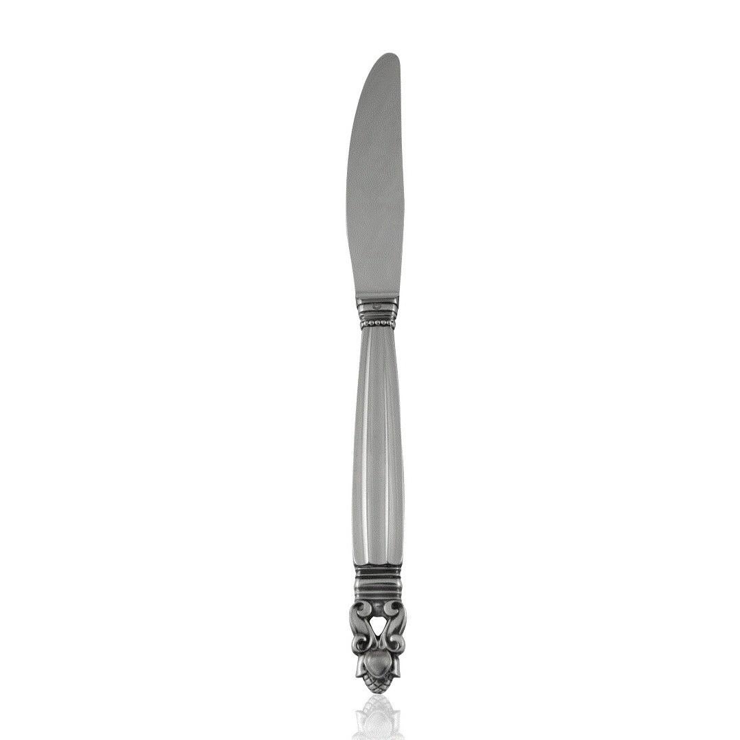 Hand-Crafted Georg Jensen Acorn Sterling Silverware Service for 12 For Sale