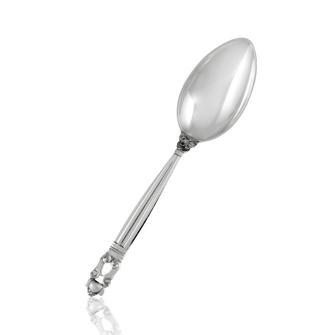 Georg Jensen Acorn Sterling Silverware Service for 12 In Excellent Condition For Sale In Hellerup, DK