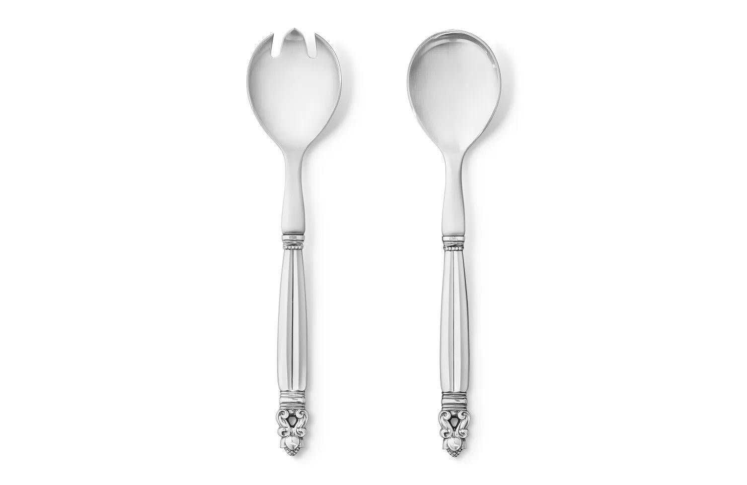 Georg Jensen Acorn Sterling Silverware Service for 6 For Sale 11