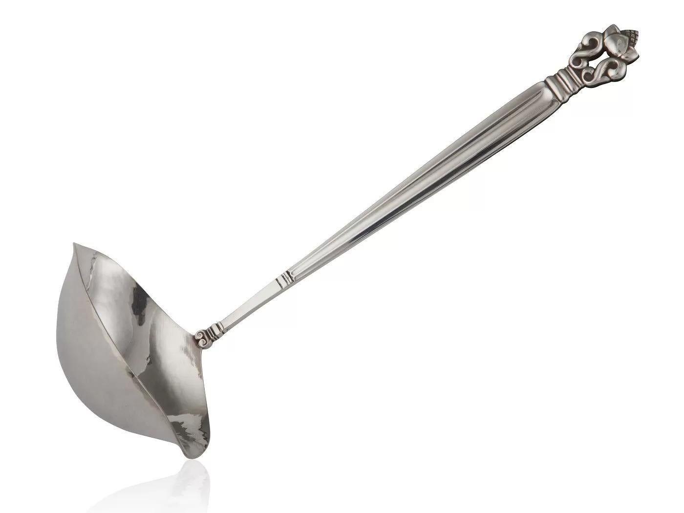 Georg Jensen Acorn Sterling Silverware Service for 6 For Sale 12