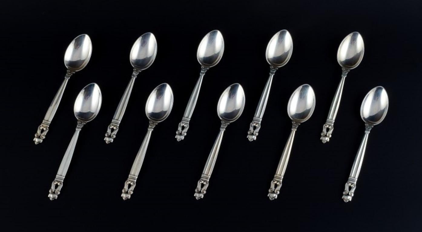 Georg Jensen, Acorn. Ten teaspoons in sterling silver.
Marked after 1945.
In perfect condition with minimal signs of use.
Marked.
Dimensions: L 12.8 cm.