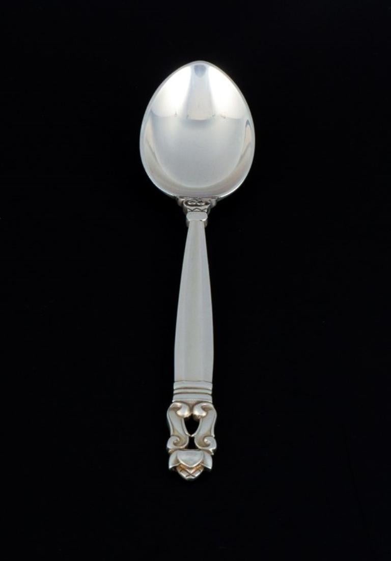 Danish Georg Jensen, Acorn, Ten Teaspoons in Sterling Silver For Sale