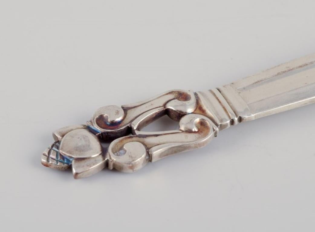 Art Déco Georg Jensen Acorn. Tre coltelli da pesce in argento sterling. in vendita