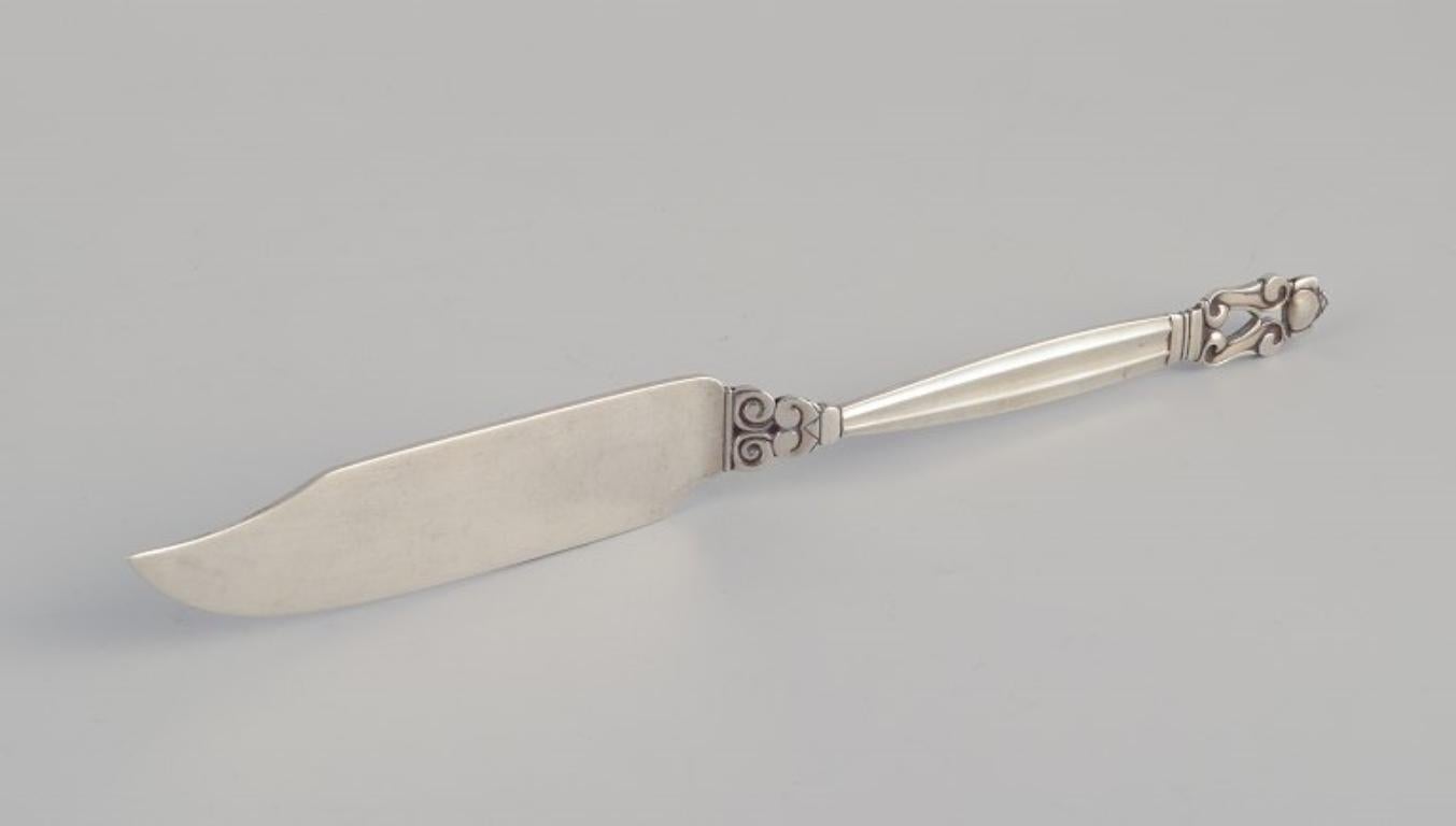 XX secolo Georg Jensen Acorn. Tre coltelli da pesce in argento sterling. in vendita