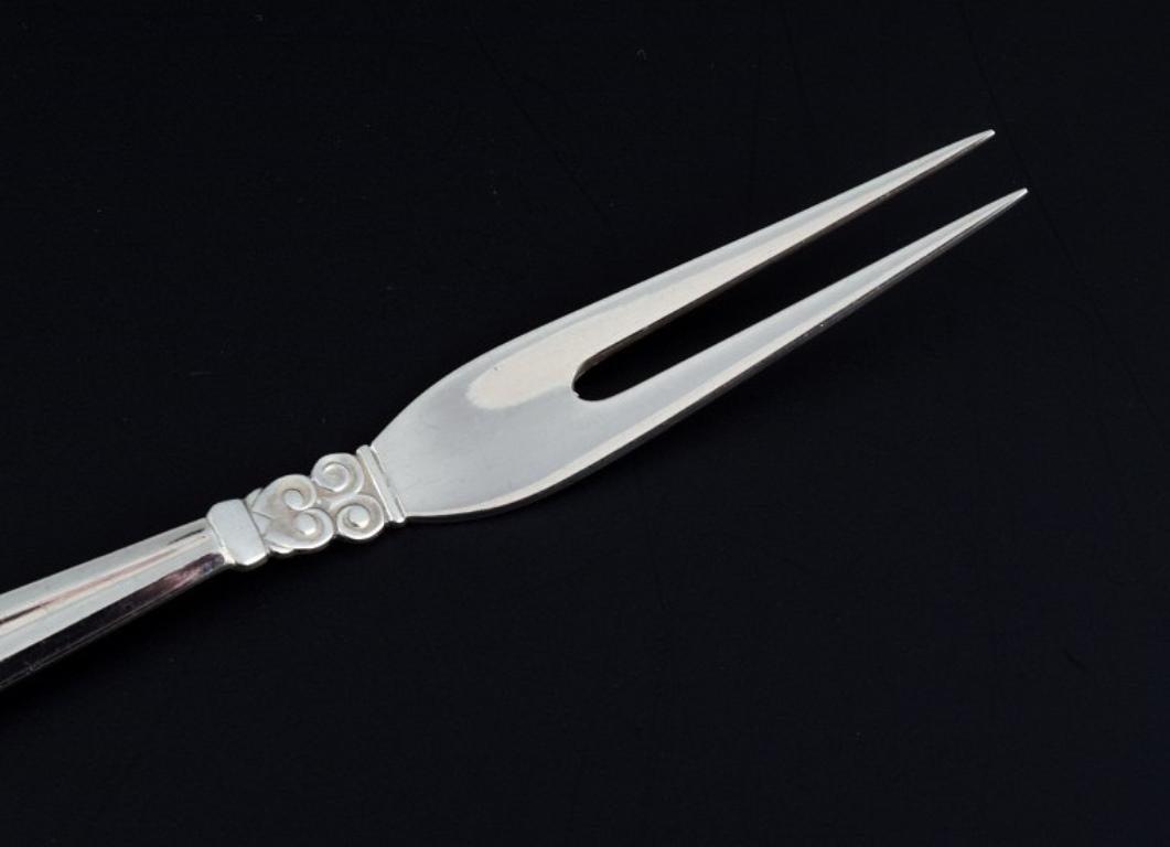 Georg Jensen, Acorn, Two Cold Cuts Forks in Sterling Silver In Excellent Condition For Sale In Copenhagen, DK