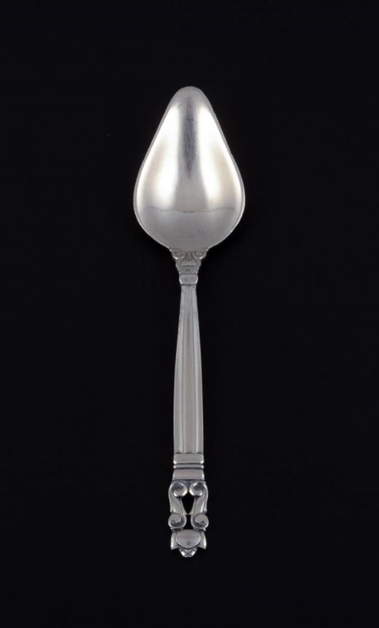Art Deco Georg Jensen Acorn, two grapefruit spoons. Mid-20th century. For Sale