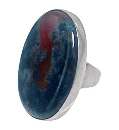 Georg Jensen Agate Ring Sterling Silver C.1960