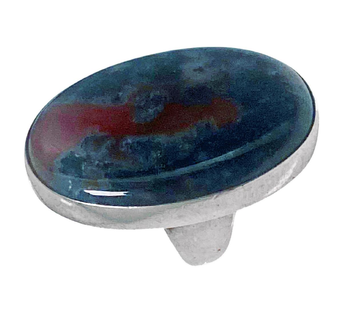 Cabochon Georg Jensen Agate Ring Sterling Silver C.1960 For Sale