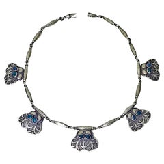 Georg Jensen Agate Sterling No 4 Necklace 1933-1944