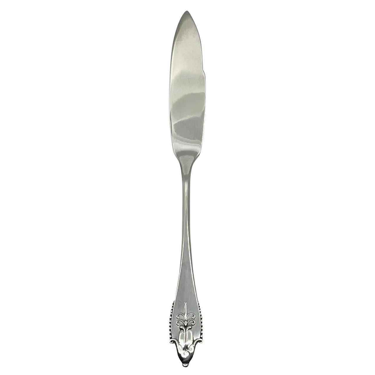 Georg Jensen Akkeleje Fischmesser aus Sterlingsilber 062