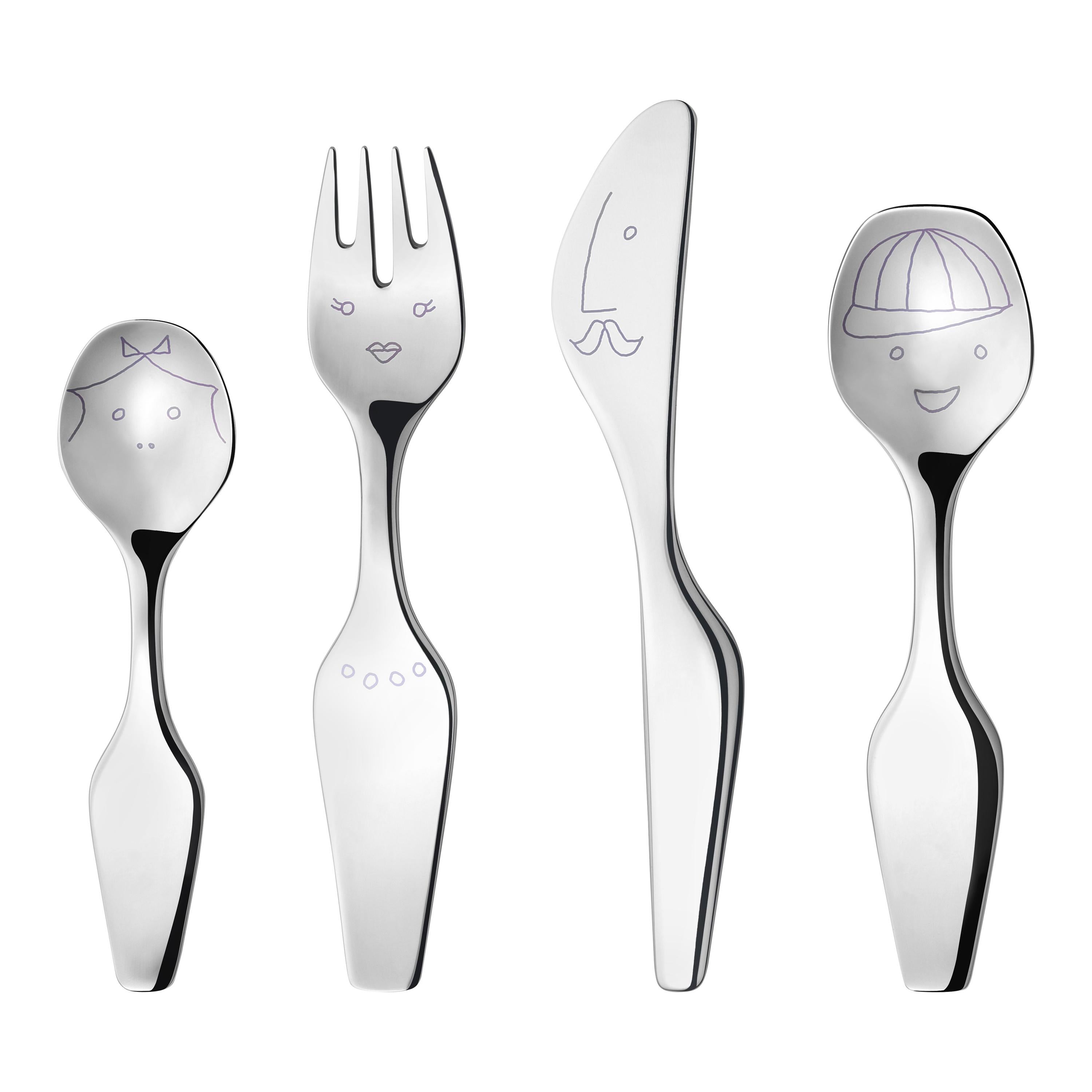 Georg Jensen Alfredo Cutlery Set in Stainless Steel Mirror by Alfredo Haberli For Sale