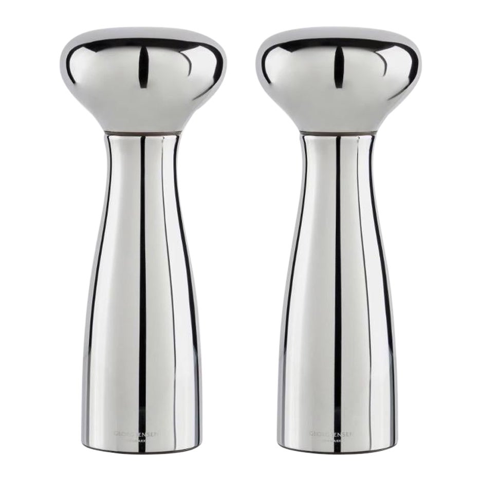 Georg Jensen Alfredo Salt and Pepper Grinder Set For Sale