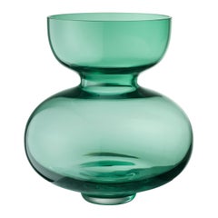 Georg Jensen Alfredo Vase in Green Glass w/ Large Neck by Alfredo Häberli