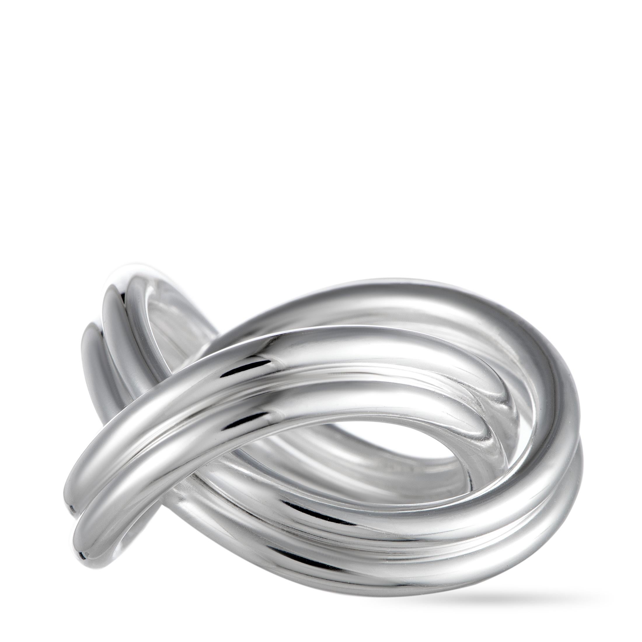 Georg Jensen Alliance Silver Double Ring In New Condition In Southampton, PA