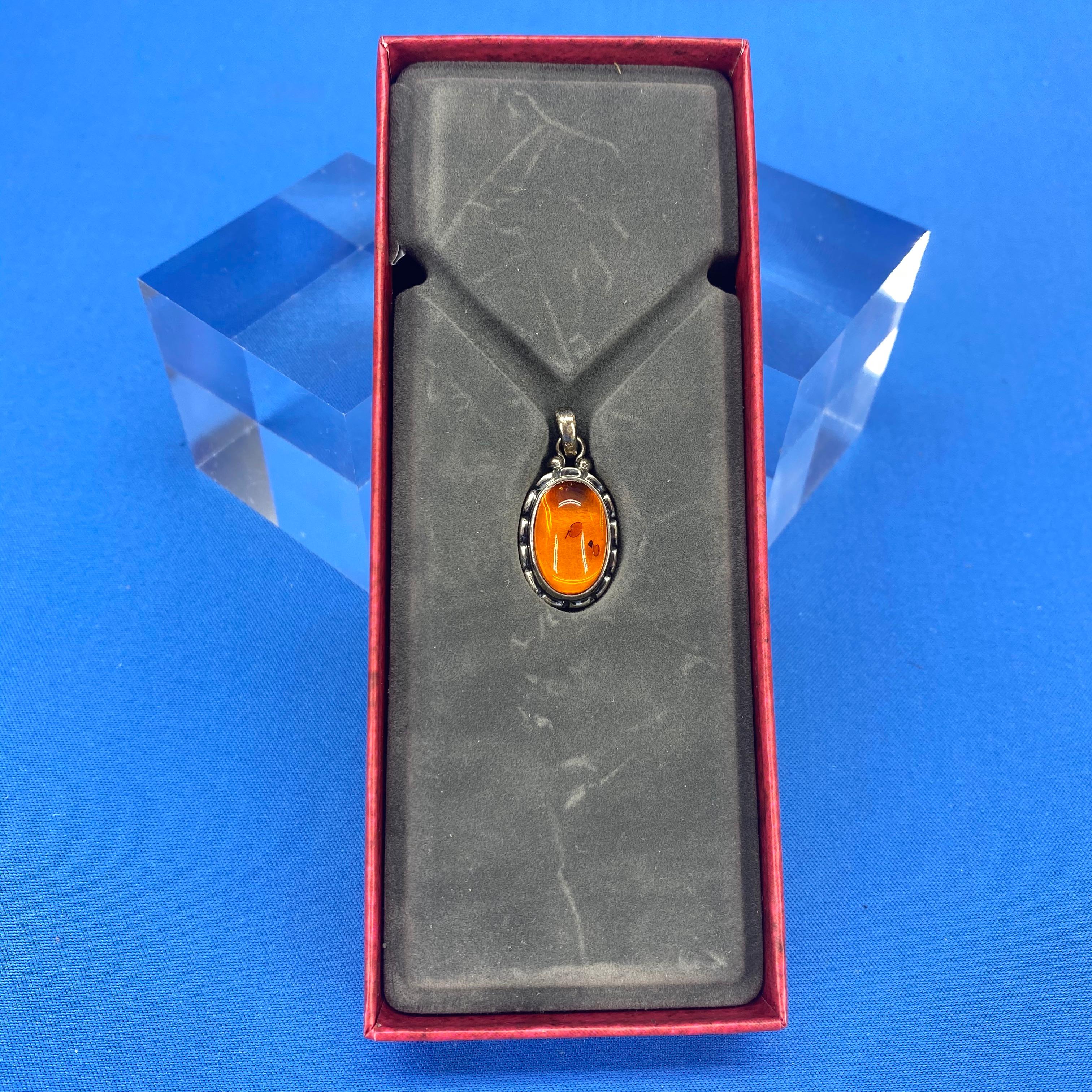Georg Jensen Annual Amber Pendent in Sterling Silver, 2001 For Sale 9