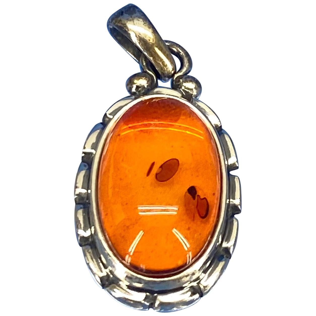 Georg Jensen Annual Amber Pendent in Sterling Silver, 2001 For Sale