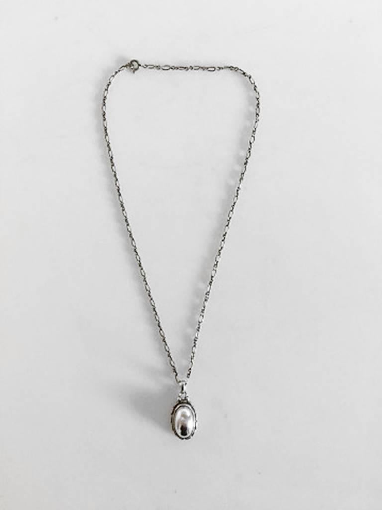 Georg Jensen Annual Pendent in Sterling Silver 2001. Measures 40 cm / 15 3/4 in. Weighs 11 g / 0.39 oz.