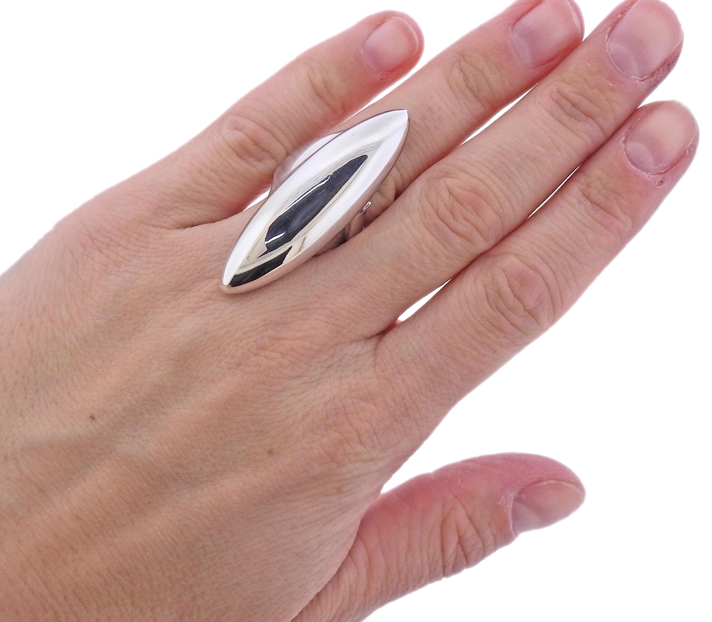 Women's Georg Jensen Archive Sterling Silver Aura Ring A 29 For Sale