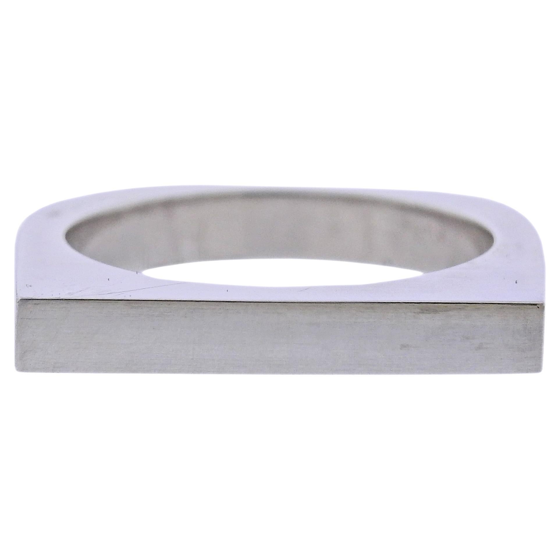 Georg Jensen Aria Silver Slim Ring 593 B For Sale