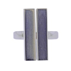 Georg Jensen Aria Silver Two Bar Ring 593 A