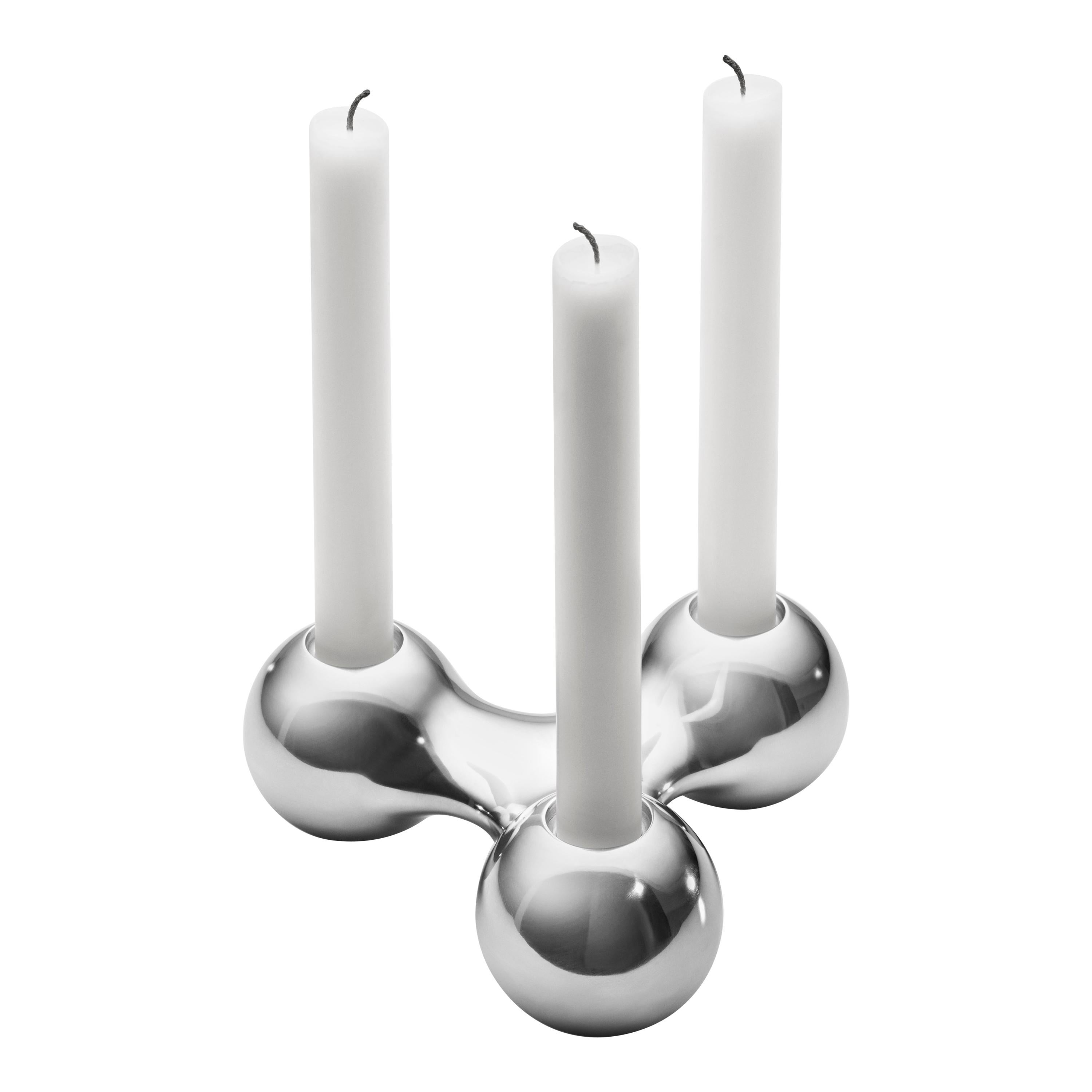 Georg Jensen Arne Jacobsen Candleholder in Aluminium by Arne Jacobsen For Sale