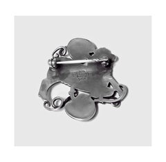 Georg Jensen Arno Malinowski Silver Enamel Lamb Brooch, Denmark, circa 1942