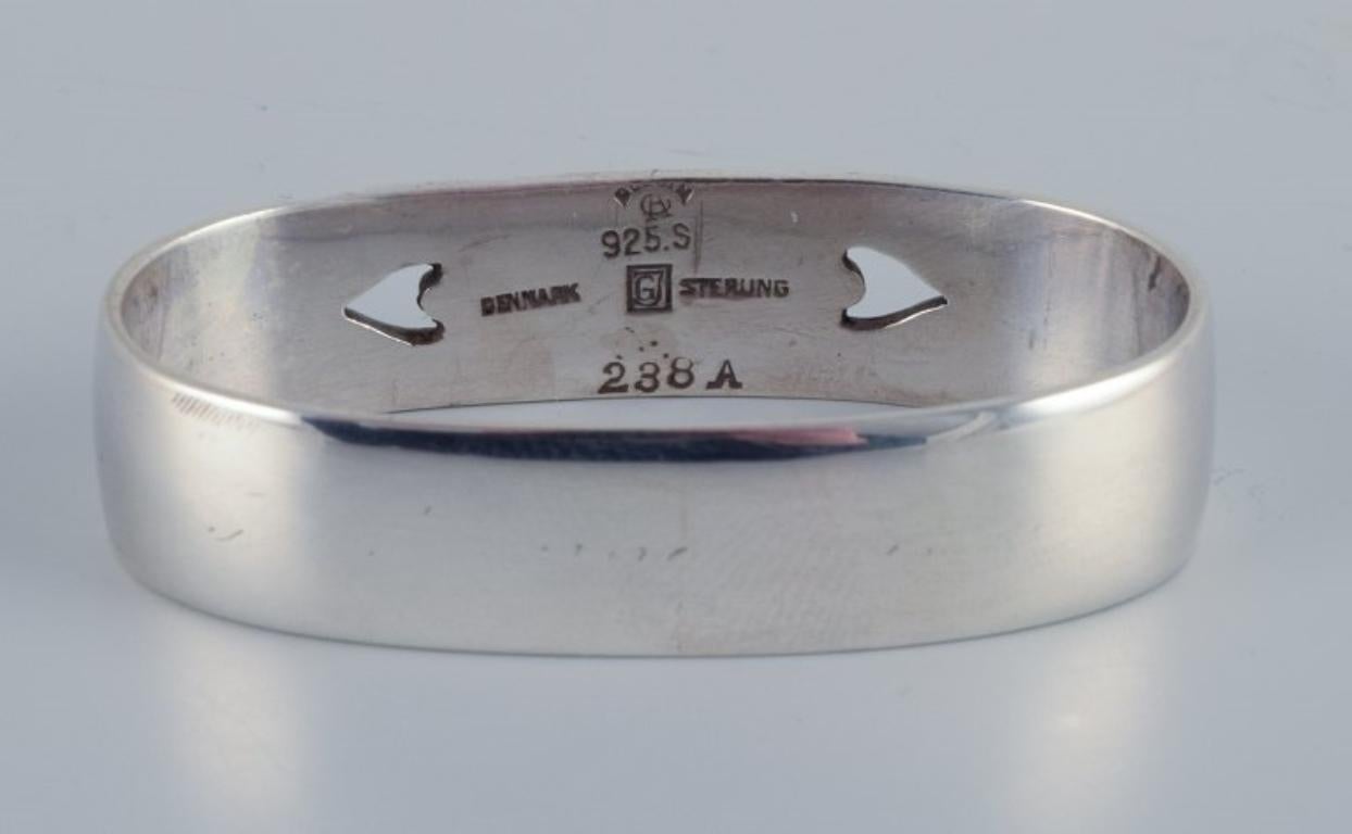 Georg Jensen, Art Deco napkin ring in sterling silver.  In Excellent Condition For Sale In Copenhagen, DK