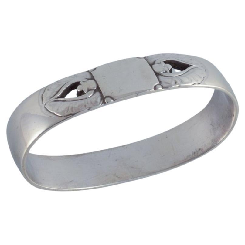 Georg Jensen, Art Deco napkin ring in sterling silver.  For Sale
