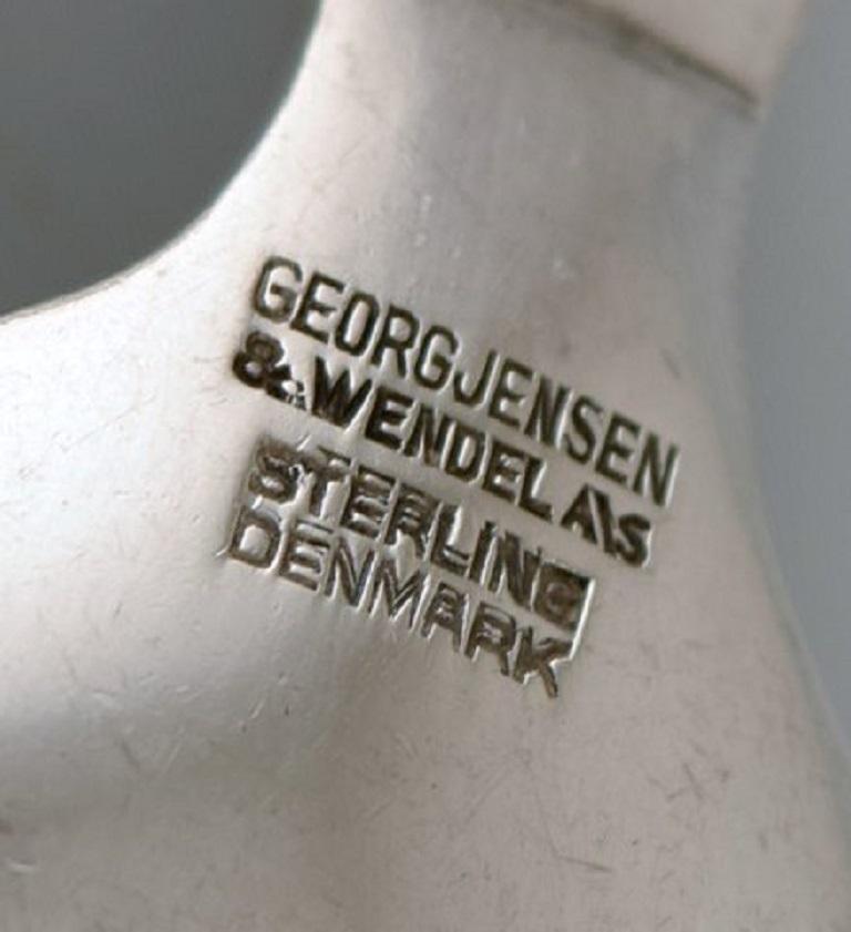 Georg Jensen Art Deco Pyramid Dinner Service in Sterling Silver for Eight People In Excellent Condition In Copenhagen, DK