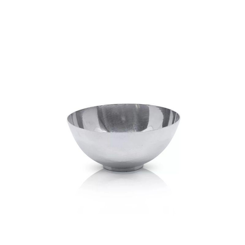 Hammered Georg Jensen Art Deco Sterling Silver Candy Bowl 580A For Sale