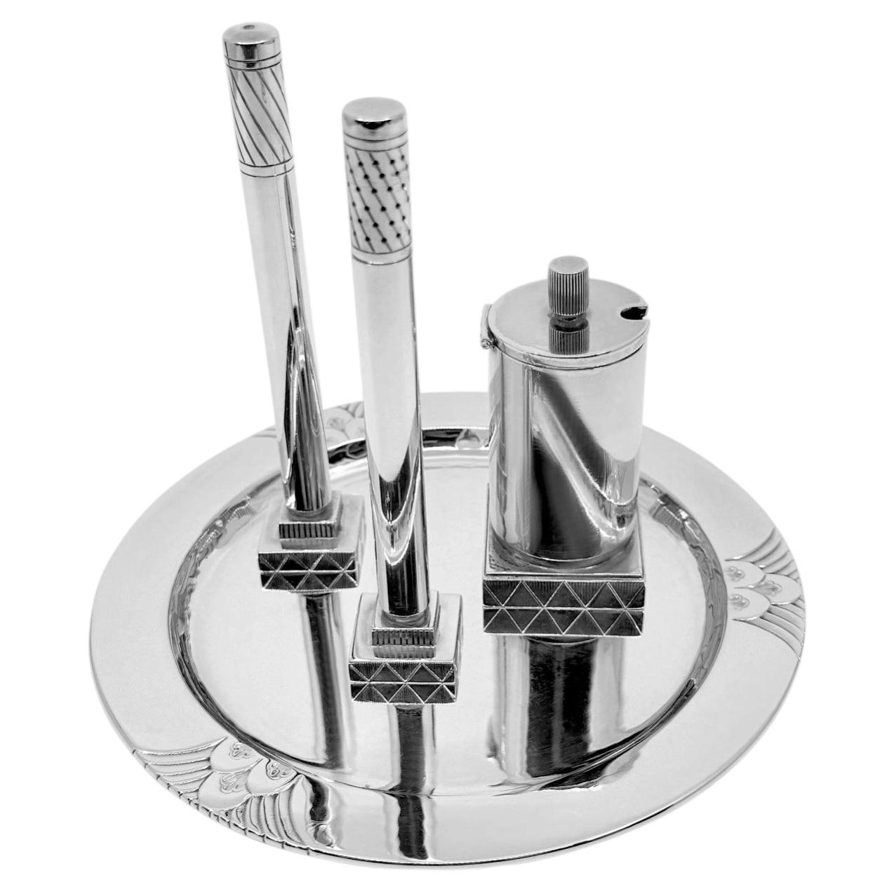 Set de burettes en argent sterling Georg Jensen Art Deco No. 793, 1936 en vente