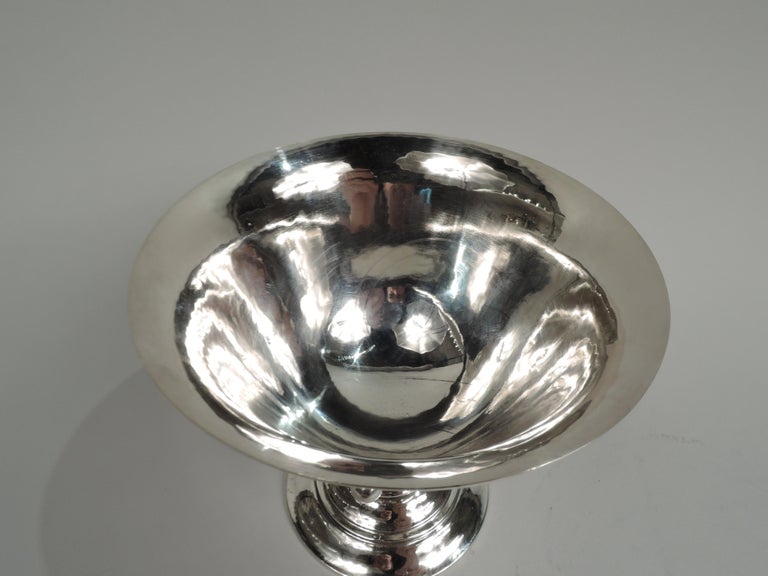 Danish Georg Jensen Art Nouveau Hand-Hammered Sterling Silver Bowl For Sale