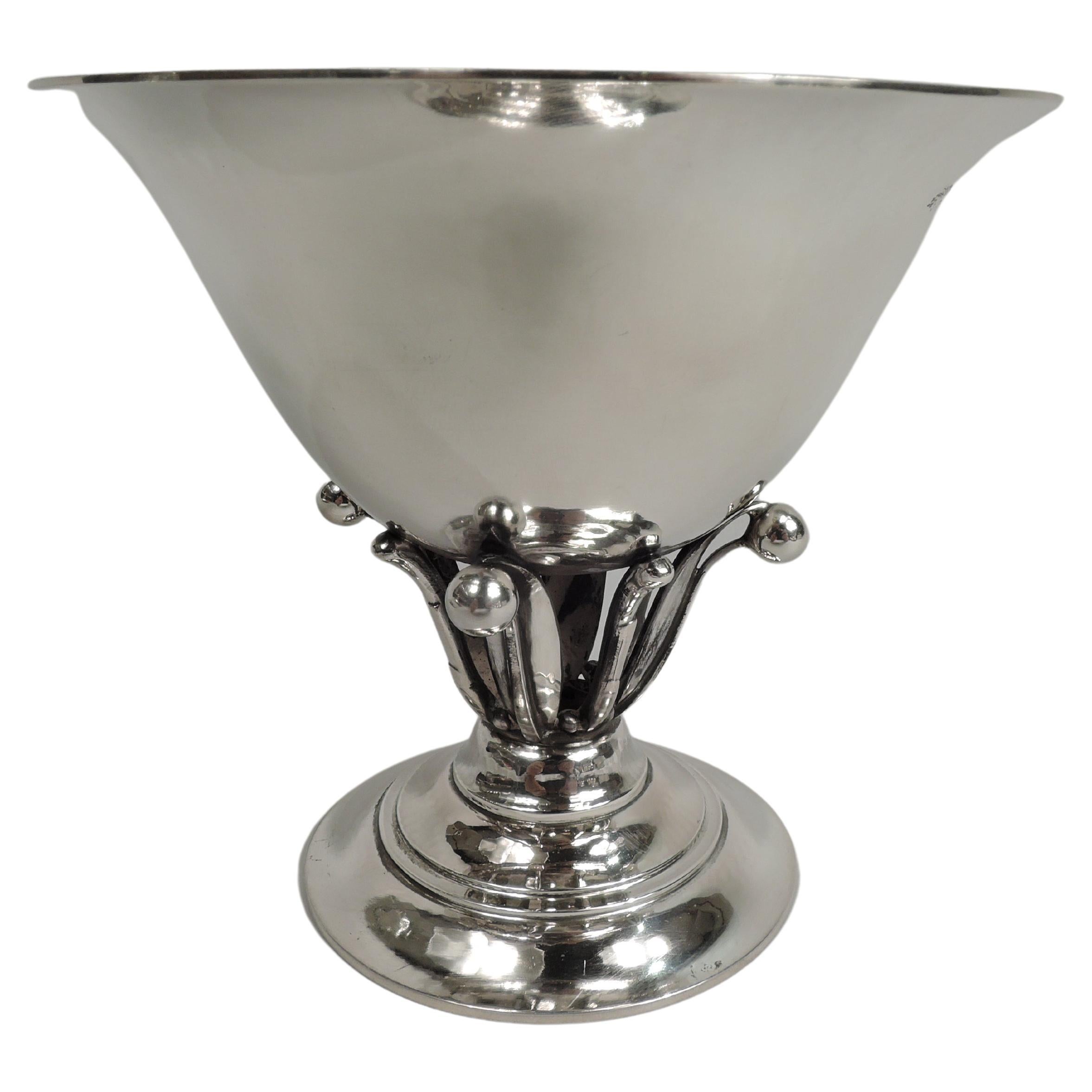 Georg Jensen Art Nouveau Hand-Hammered Sterling Silver Bowl