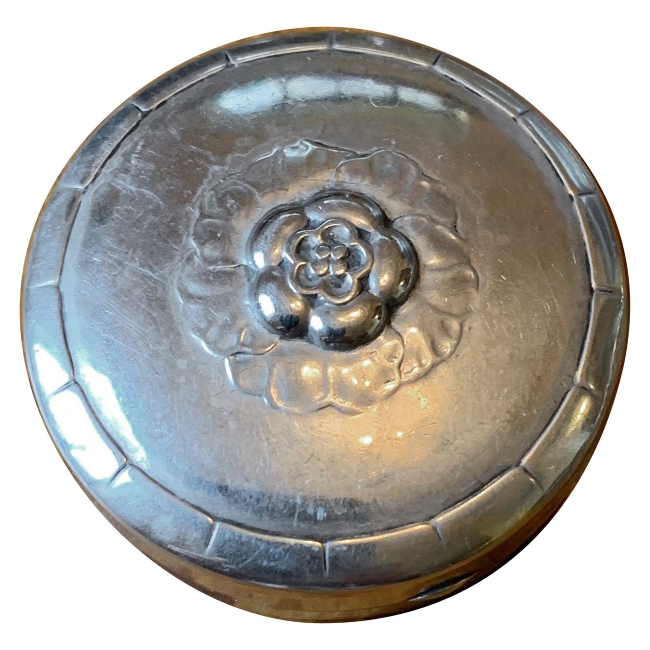 Georg Jensen Art Nouveau Silver Dresser Box 79 Pill Jewelry Ring Box 1915-1932