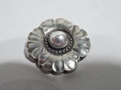 Georg Jensen Art Nouveau Sterling Silver Flower Brooch No. 189B