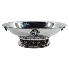 Georg Jensen Jugendstil Sterling Silber Weintraube Tafelaufsatz Schale
