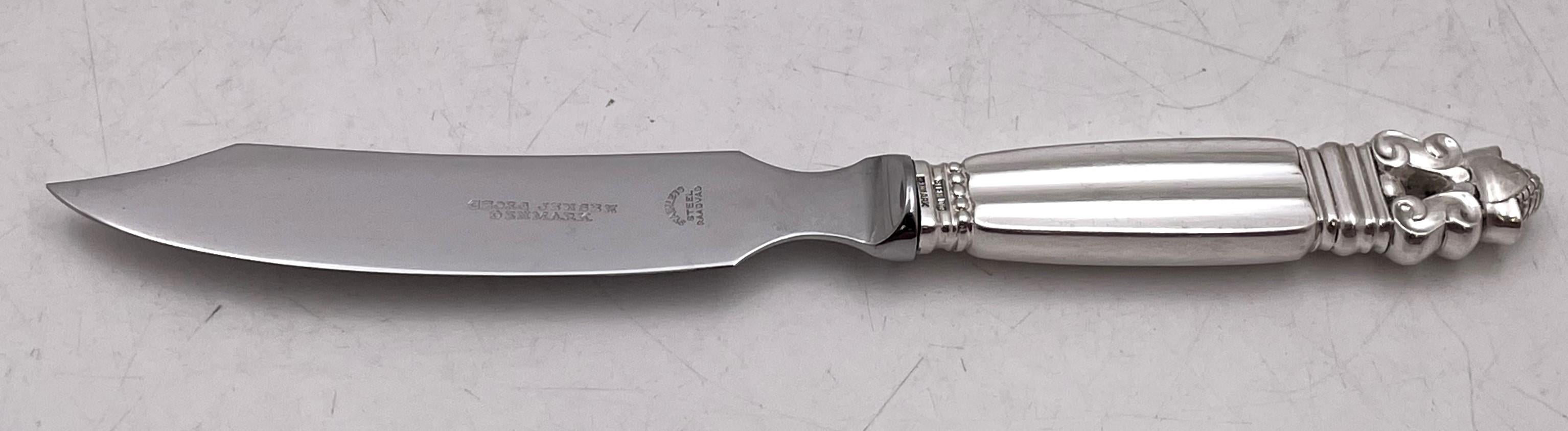 Georg Jensen Assorted Sterling Silver Servers in Acorn Pattern For Sale 1