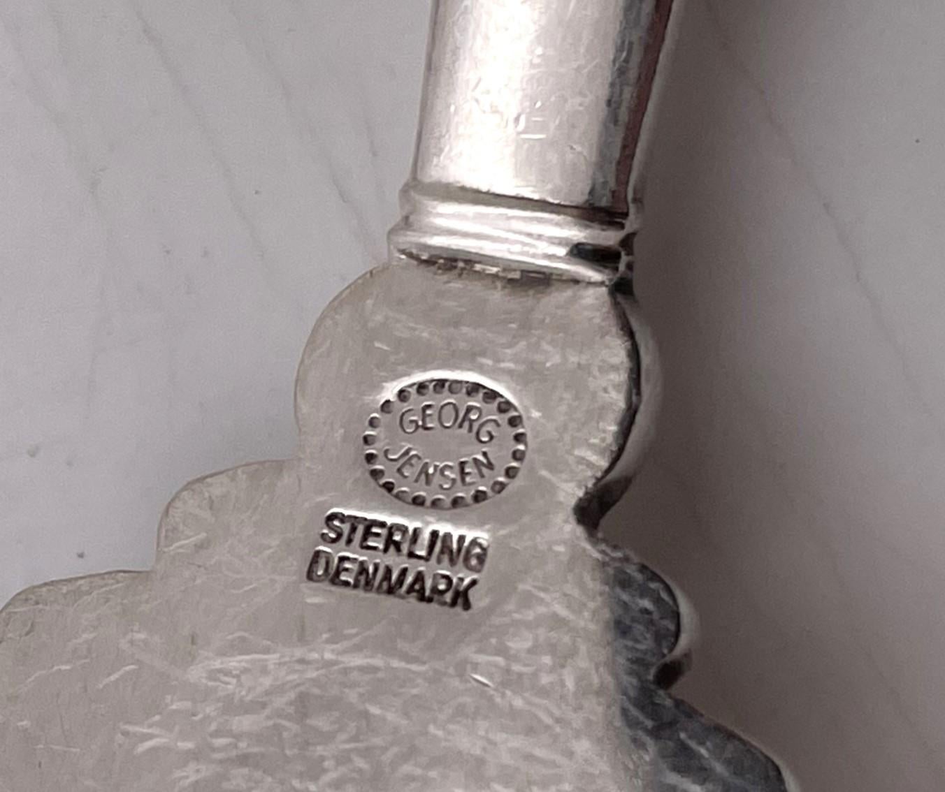 Georg Jensen Assorted Sterling Silver Servers in Acorn Pattern For Sale 4